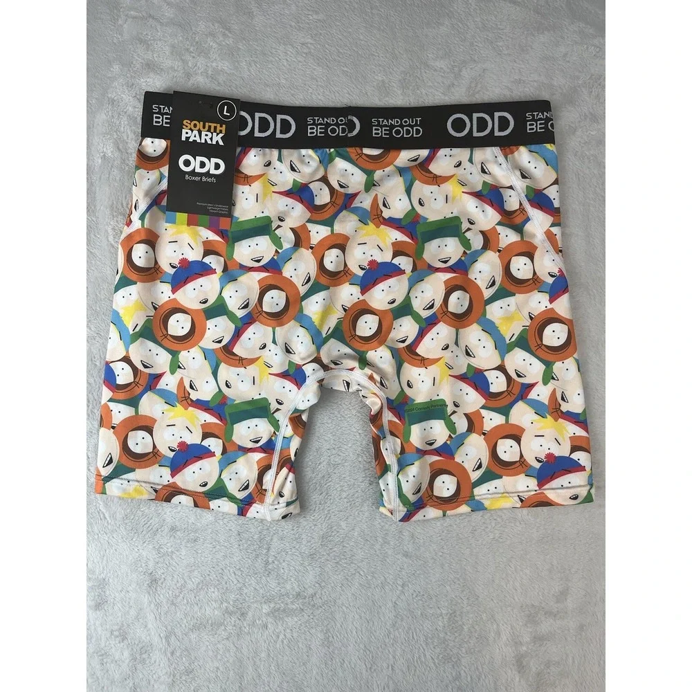 STAND OUT BE ODD Men's Boxers Large South Park ODD Briefs Multi-Color Underwear